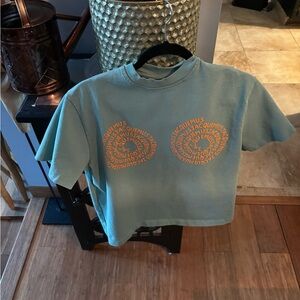 Men green/orange Jacquemus small t shirt